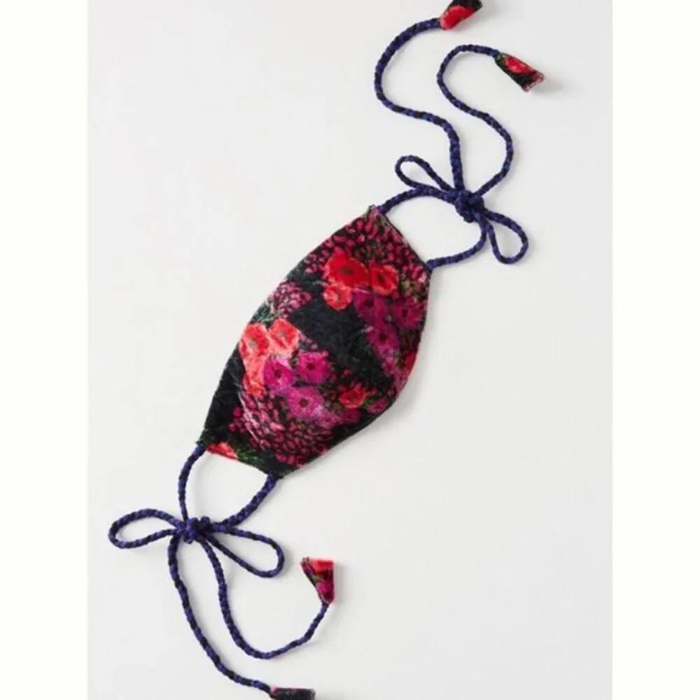 Roopa Pemmaraju Velvet Tie-Back Reusable Face Mask Anthropologie